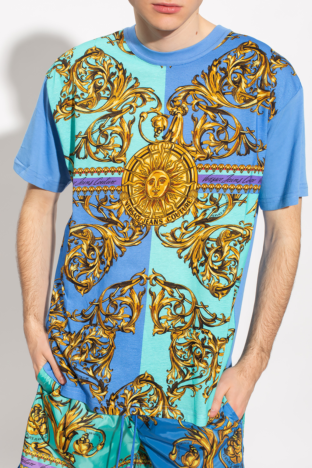 Versace Jeans Couture T-shirt with 'Garland Sun' motif | Men's